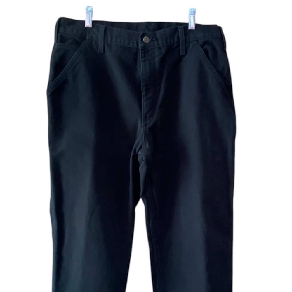 CARHARTT Men’s Flannel Lined Black Denim Jeans